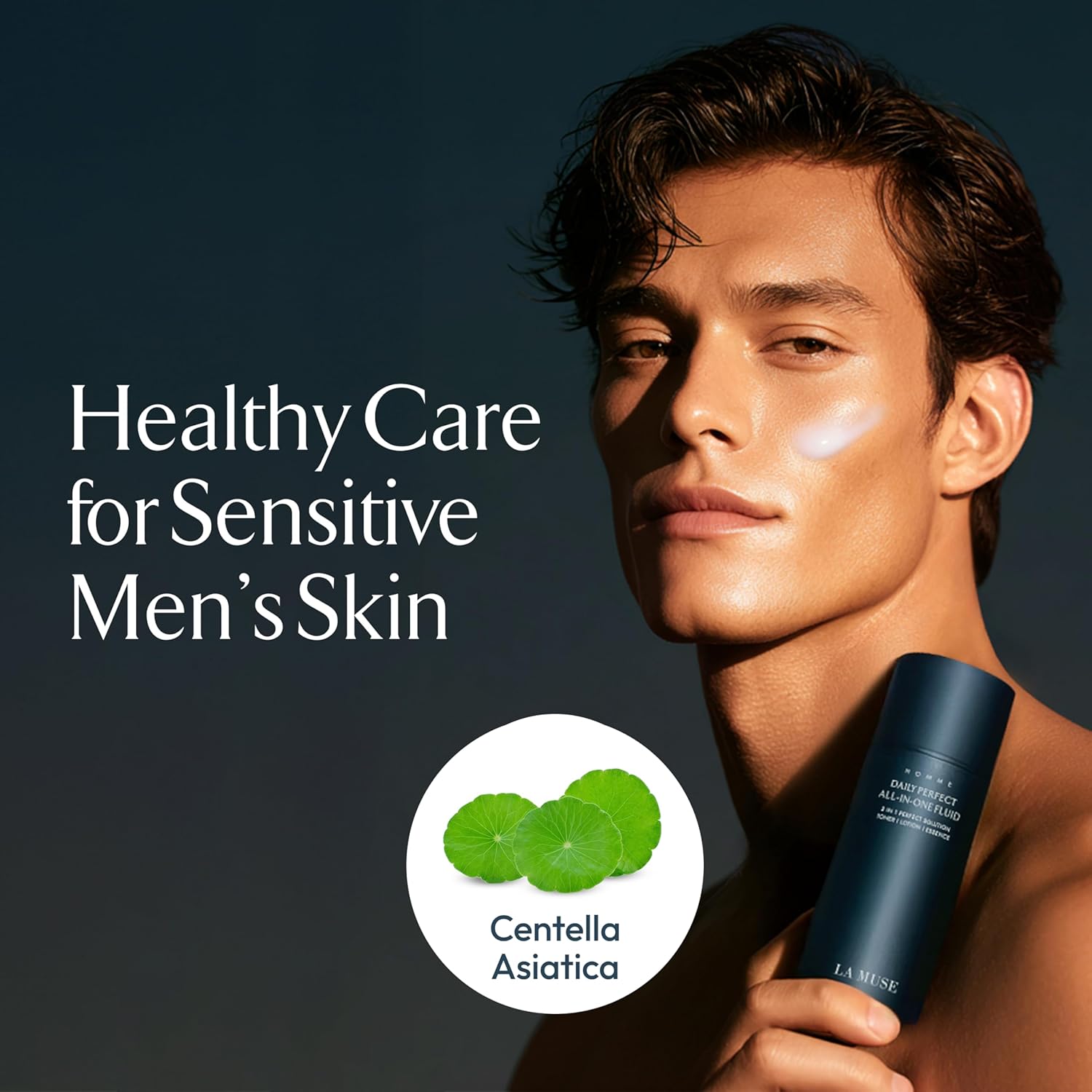 LA MUSE Homme Daily All-in-One Face Moisturizer for Men | 3-in-1 Toner, Lotion, Essence | Lightweight, Hydrating After-Shave Lotion for Oily & Sensitive Skin | Korean Skincare | Original Size-Velvo Beauty