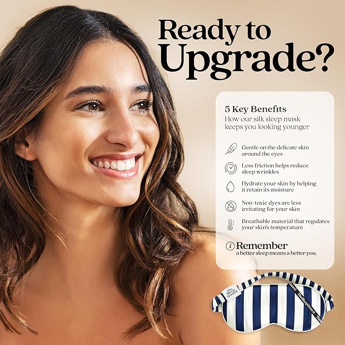 Pure Silk Sleep Mask [100% 6A Mulberry Silk, 22 Momme] Light Blocking Travel Essentials. Eye Masks for Sleeping. Black Oeko-Tex Blindfold. Eye Covers for Men & Women-Velvo Beauty