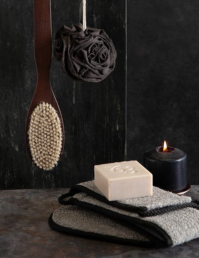 Urbana Spa Prive Men's Bamboo Charcoal Collection, Body Brush-Velvo Beauty