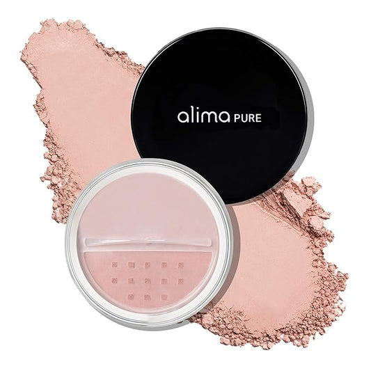 Alima Pure Loose Mineral Blush, Powder Blush Makeup, Cheek Tint Face Blushes with Satin Matte Finish, Pink Blush Makeup, Talc Free Blush, Natural Blush for cheeks Vegan Blush .15 oz/ 4.5 g-Velvo Beauty