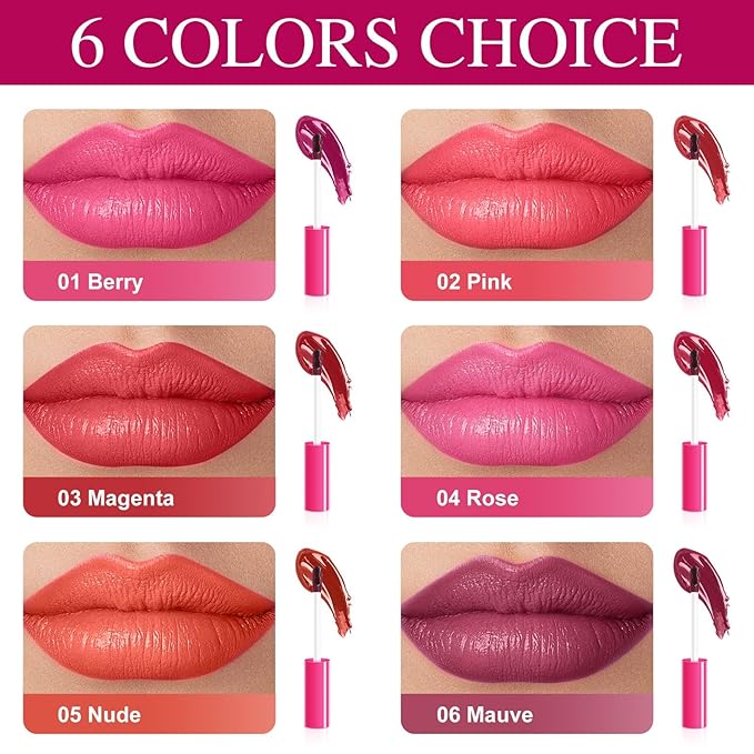 Lip Stain - Lip Stain Peel Off Long-Lasting with Matte Finish Waterproof & Transfer-Proof, Lip Liner Moisturizing & Nourishing Non-Stick Cup Highly Pigmented Color Lip Tint (02 Pink)-Velvo Beauty