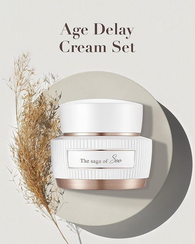 Sooryehan SAGA OF SOO BOTANICAL ENERGY AGE DELAY CREAM GIFT SET (150 ml / 5.07 Fl Oz) - Korean Skin Care by LG BEAUTY. Botanical Energy Cream, Boosting Toner, Balancing Moisturizer, Foam Cleanser.-Velvo Beauty