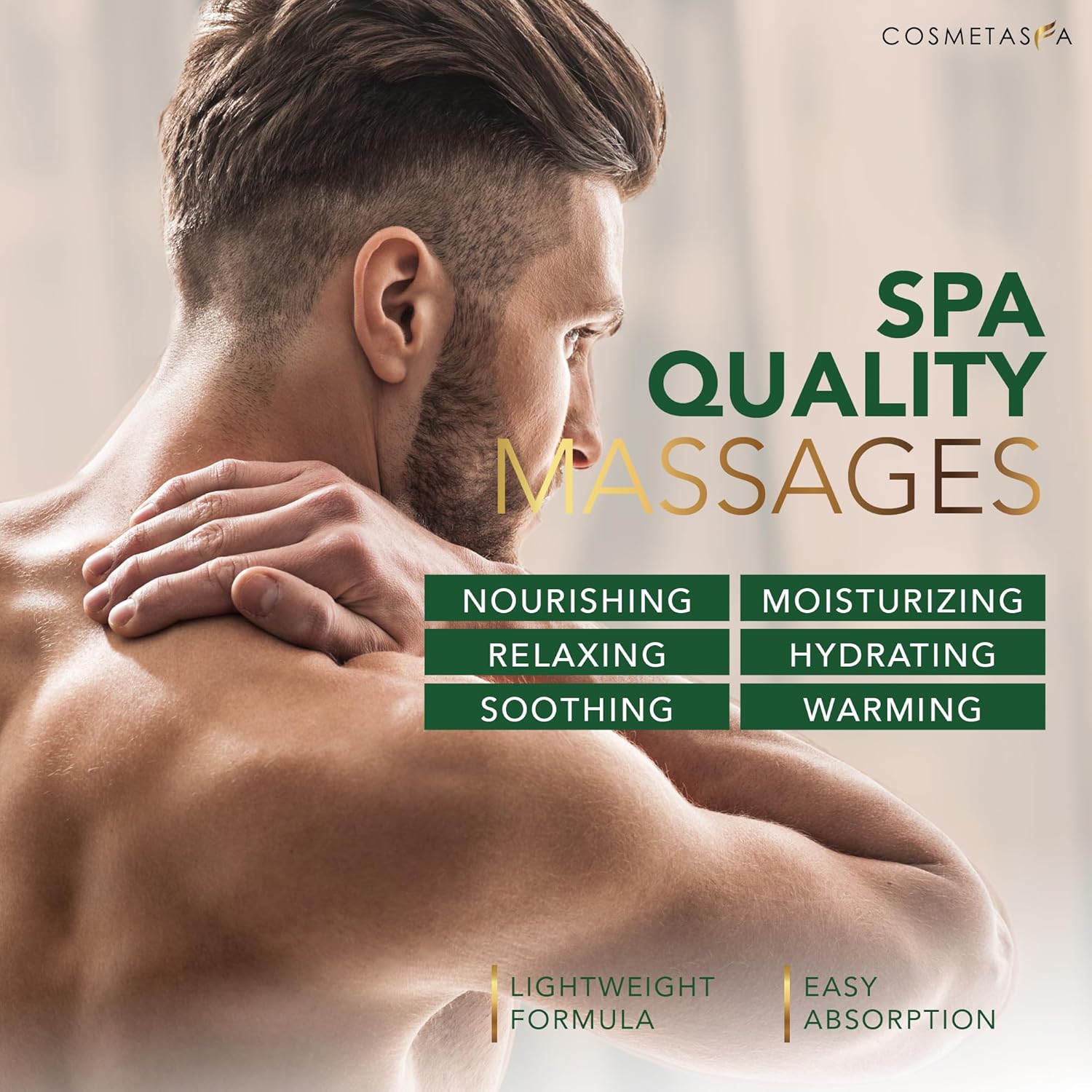 Cosmetasa Sore Muscle Massage Oil for Massage Therapy – All Natural, Cruelty-Free Full Body Massage Oils for Muscle Relaxing & Joint Comfort – Arnica Extract with Chamomile & Lavender Oil (16.9 oz)-Velvo Beauty