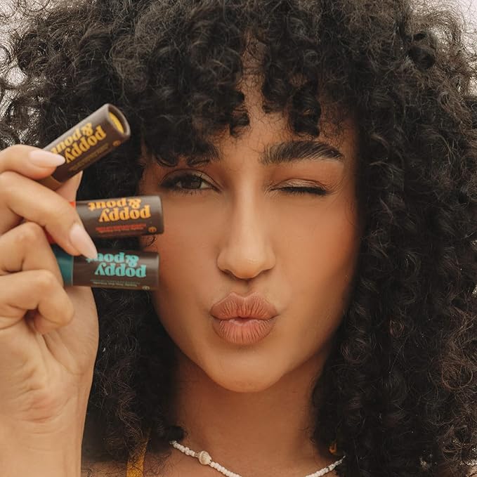 Poppy & Pout Midnight Mint Jumbo Lip Balm | All Natural Lip Balms & Moisturizers | Hydrates with Beeswax, Vitamin E, Organic Coconut Oil | Cruelty-Free | Lip Balm in Recyclable Cardboard Tube-Velvo Beauty