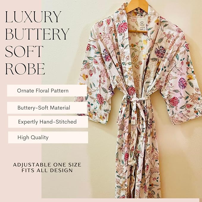 Spa Gift Set with Robe - 7 pc for New Mothers Postpartum Moms & Expecting- Luxurious Gift Set w Jasmine Candle Honey Lotion Coconut Oatmeal Body Scrub - All-Natural for Self-Care. Push present.-Velvo Beauty