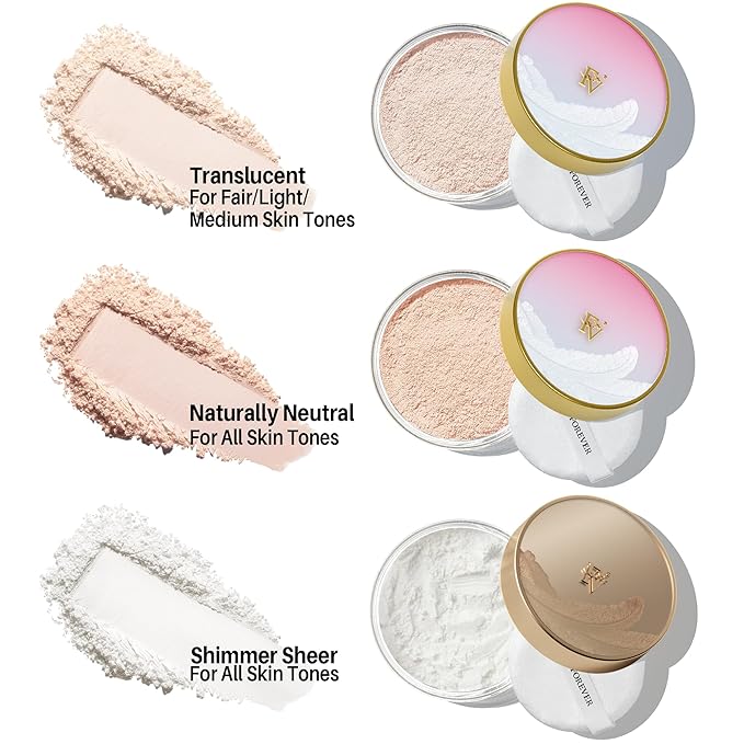 FV Translucent Powder Setting Powder, Oil-control & Long Lasting Loose Face Powder, Waterproof, Lightweight & Blurring Pores Finishing Powder, Talc-free Baking Powder Makeup, Translucent-Velvo Beauty