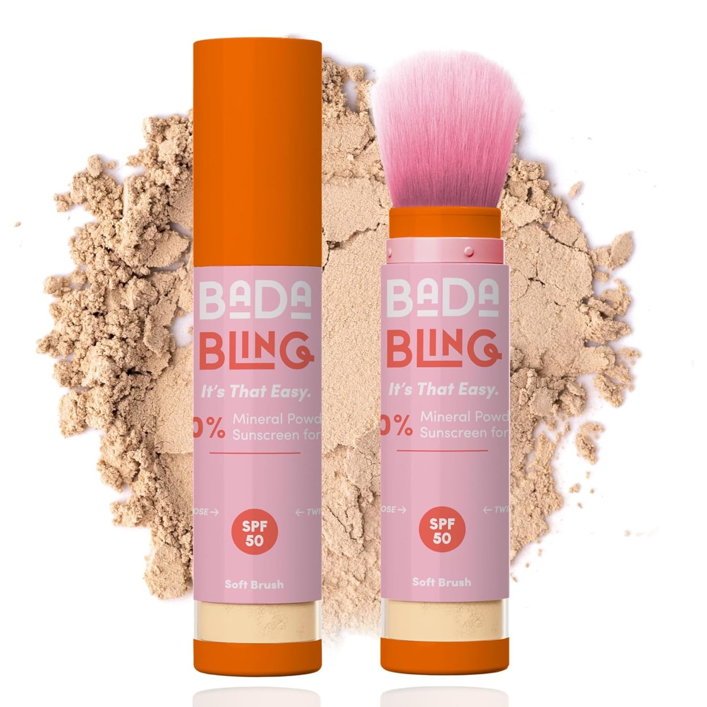 Bada Boom Bada Bling Shimmer Mineral Translucent Sunscreen Powder, Brush on SPF 50 and Sparkles-Velvo Beauty