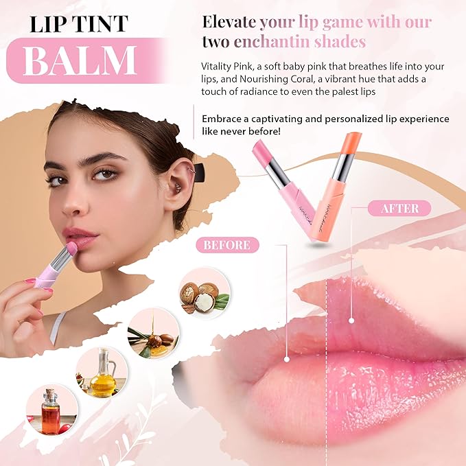 Collagen Tint Lip Balm, Hydrating Nourishing Smooth Lips, Lip Balm Infused with Collagen & Vitamin E, Vibrant Natural Lip Tint Color, From the Makers of Mediheal, Korean Beauty (Pink)-Velvo Beauty