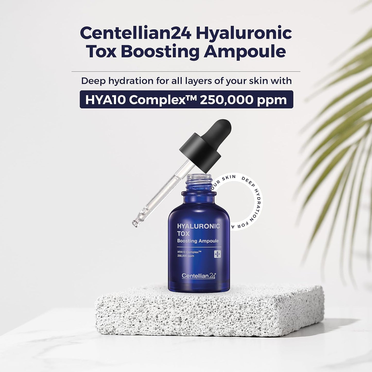 CENTELLIAN 24 Hyaluronic Tox Boosting Ampoule - Deep Moisturization & Hydration with Hyaluronic Acid 250,000 ppm & Panthenol (1.01 fl oz) by Dongkook Pharmaceutical-Velvo Beauty