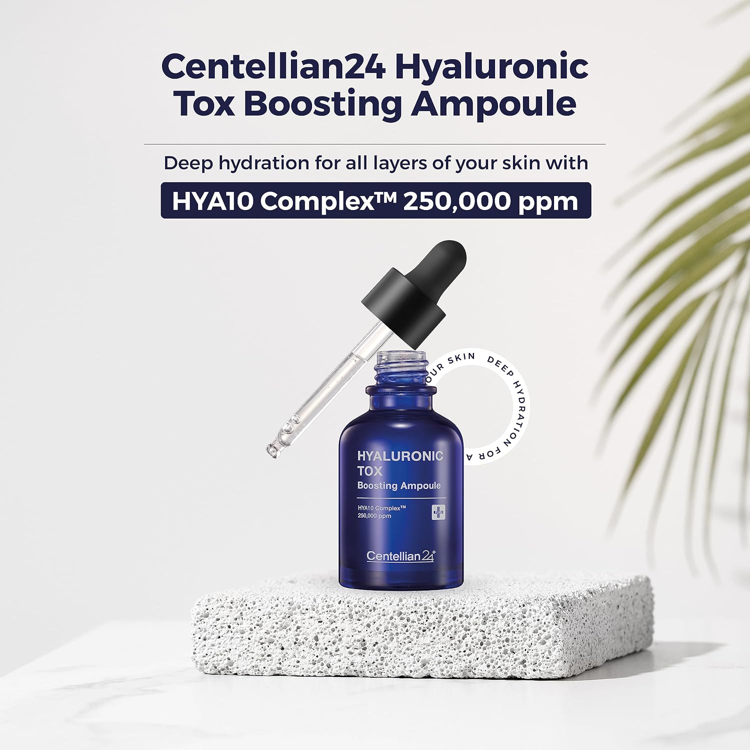 CENTELLIAN 24 Hyaluronic Tox Boosting Ampoule - Deep Moisturization & Hydration with Hyaluronic Acid 250,000 ppm & Panthenol (1.01 fl oz) by Dongkook Pharmaceutical-Velvo Beauty