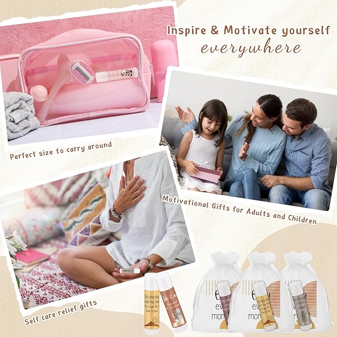 Mental Health Awareness Gifts Lip Balm Bulk Inspirational Lip Balm with Positive Daily Affirmation Cards Self Care Gifts Gifts for Women Men Stress Relief Family Reunion Favor(100 Sets)-Velvo Beauty