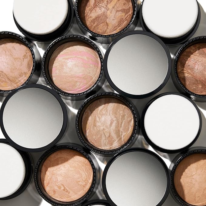 LAURA GELLER NEW YORK Award-Winning Baked Balance-n-Brighten To Go Travel Size Color Correcting Powder Foundation - Golden Medium - Buildable Light to Medium Coverage - Demi-Matte Natural-Velvo Beauty