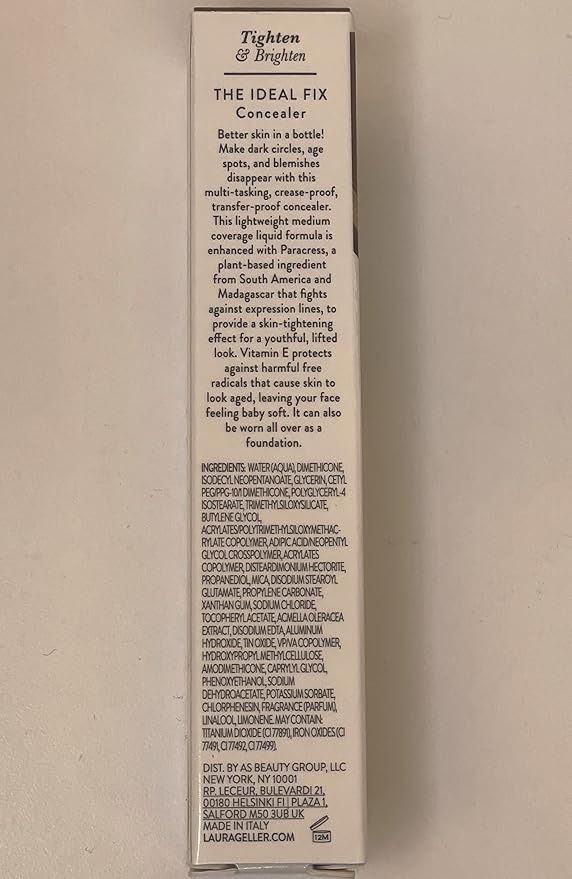 LAURA GELLER NEW YORK The Ideal Fix Concealer - Deep - Buildable Medium to Full Coverage Liquid Concealer - Covers Under Eye Dark Circles & Blemishes - Long-Lasting-Velvo Beauty