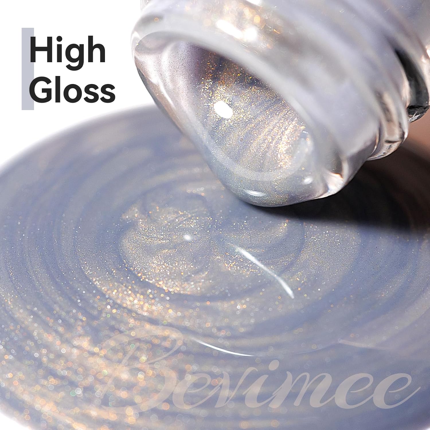 Cat Eye Gel Polish Silver Glass Jelly Magnetic Nail Polish Gel Smoothie Glitter Gloss Shine Holographic Color Velvet UV Gel Polish For Nail Art Manicure DIY At Home 12ml-Velvo Beauty