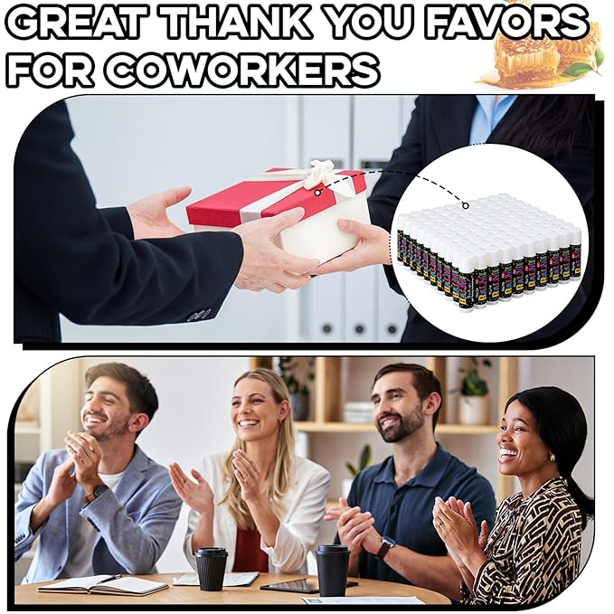 Dunzy 100 Pack Employee Appreciation Gifts Bulk Lip Balms Favors Bulk Small Thank You Gifts Team Appreciation Inspirational Gifts for Women Men Coworkers Staff Teachers Nurses Team-Velvo Beauty