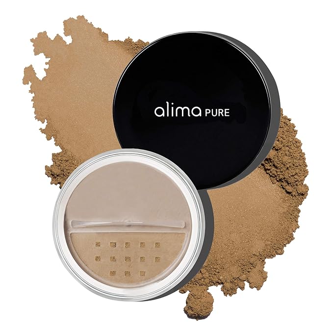 Alima Pure Matte Foundation Loose Mineral Powder Foundation Makeup, Loose Powder Makeup Oil Free Talc Free Powder, Natural Makeup Mineral Foundation Full Coverage Natural Foundation Powder .15 oz/4.5g-Velvo Beauty