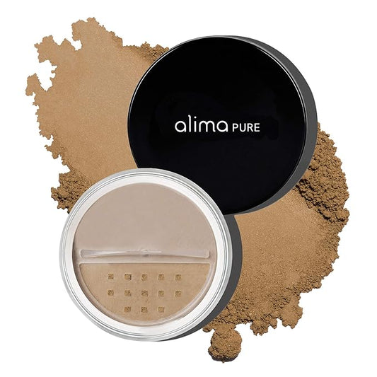 Alima Pure Matte Foundation Loose Mineral Powder Foundation Makeup, Loose Powder Makeup Oil Free Talc Free Powder, Natural Makeup Mineral Foundation Full Coverage Natural Foundation Powder .15 oz/4.5g-Velvo Beauty