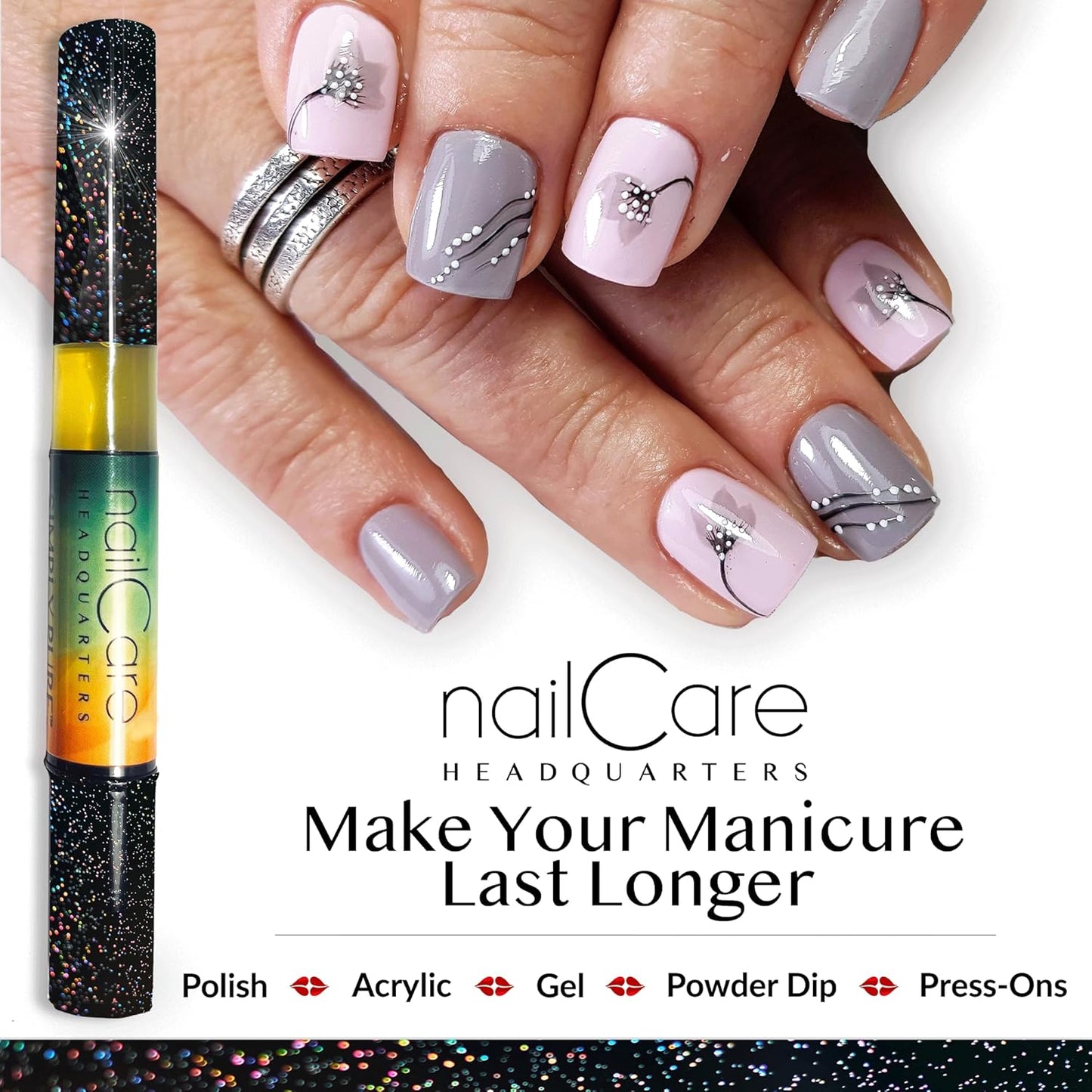 Nail Care Headquarters Simply Pure Cuticle Oil Pen for Nails - Nail Strengthener & Growth Nail Oil and Serum for Damaged Nails, Hangnails w/Jojoba cuticle oil—Cucumber Melon Fragrance-Velvo Beauty