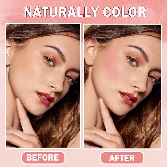 Cream Blush Stick with Sponge 3 in 1 Multi-Use Blush Makeup Stick Long Lasting Waterproof Natural Matte Cream Blush Stick for Cheeks, Lips and Eyes - Fairy Pink-Velvo Beauty