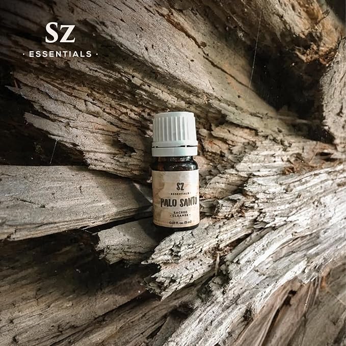 Palo Santo Essential Oil – 100% Pure – Ethically Sourced from Peru – Sacred Oil for Ritual Use, Spiritual Cleansing & Energy Clearing – Bursera graveolens – Vegan – 0.17 fl oz (5mL)-Velvo Beauty