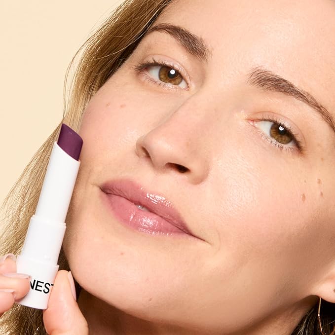 Honest Beauty Tinted Lip Balm | Antioxidant-rich Acai Extracts + Avocado Oil | EWG Certified, Vegan, Cruelty Free | Plum Drop-Velvo Beauty