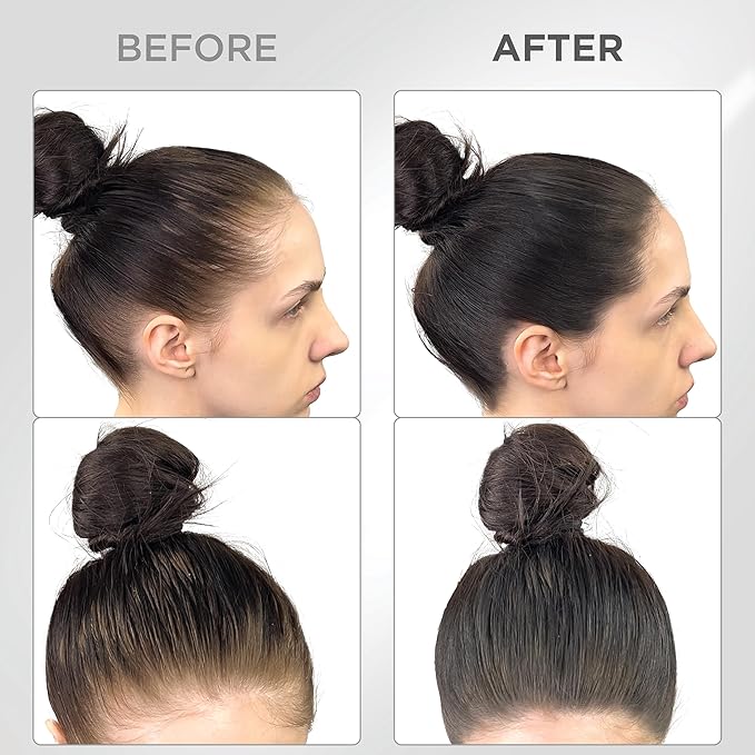 THICK FIBER Root Touch Up Powder - Water & Sweat Resistant Hair Loss Concealer Set for Thinning Hair Women, Includes Brush (Black)-Velvo Beauty