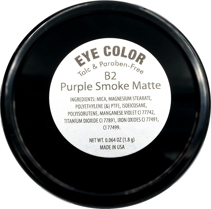 Purple Smoke Violet Matte Opaque Mauve Pressed Powder Single Vegan Eyeshadow; Talc, Paraben & Cruelty Free-Velvo Beauty
