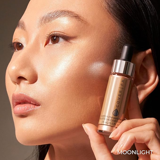 COVER FX Custom Enhancer Drops - Moonlight : Champagne Finish - 15mL - Radiant Glow - Liquid Highlighter-Velvo Beauty