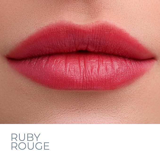 Tinted Lip Balm. Moisturizing Sheer, Buildable Lip Color with Hyaluronic Acid, Vitamin E and Rich Oil, Perfect Revitalizer for Chapped Lips. Beauty Plumper Moisturizer 0.21oz- Ruby Rouge-Velvo Beauty