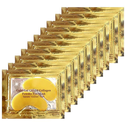 Under Eye Patches - 30 Pairs 24K Gold Moisturizing Under Eye Mask, Anti Aging Collagen Eye Masks Skincare Eye Patches for Puffy Eyes and Dark Circles, Gold-Velvo Beauty