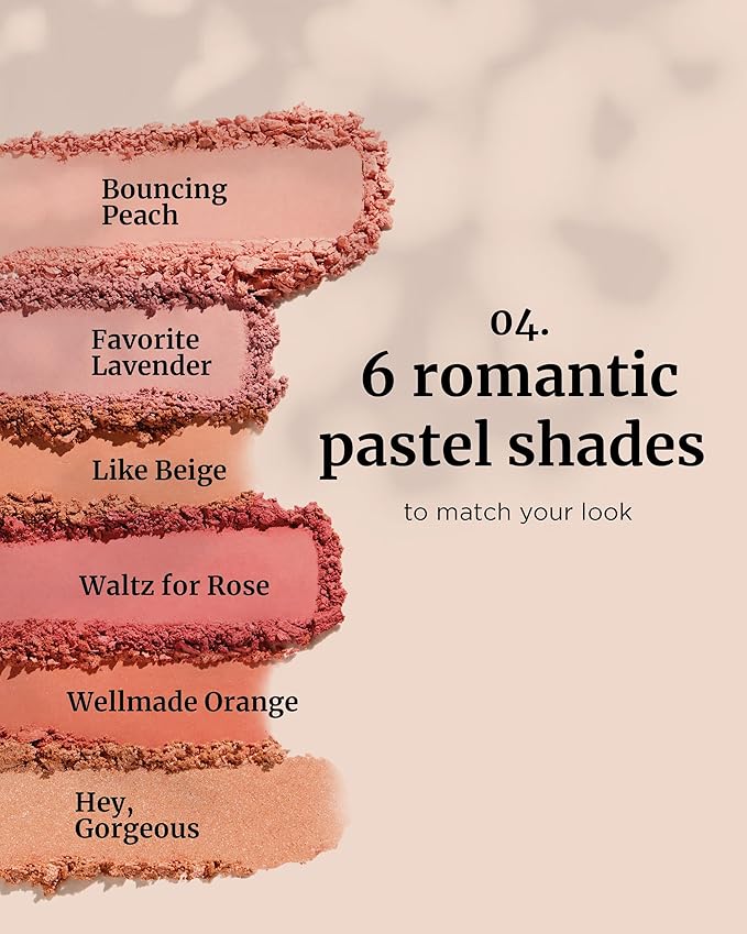 VDL Cheekstain Pastel Blush for Cheeks (Hey, Gorgeous, 0.2oz) - Lightweight, Velvet Powder Formula - Seamless, Long-Lasting, Natural-Looking Glow | Korean Makeup-Velvo Beauty