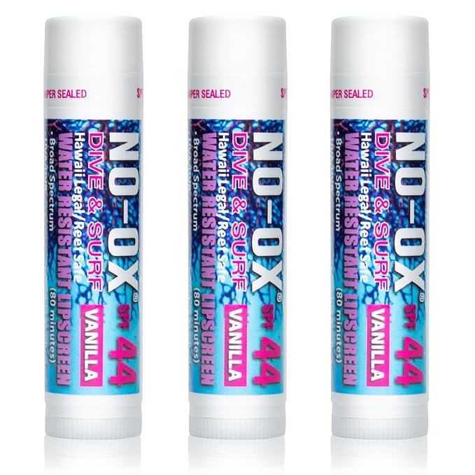 Moisturizing SPF 44 Lip Balm - Spf Lip Balm with Vitamin E | Broad Spectrum | Moisturizing | Vegan | Water Resistant Vanilla Flavor | 0.15 oz | 3 Pack-Velvo Beauty