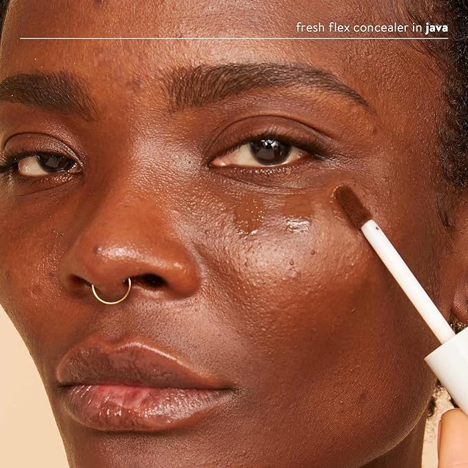 Honest Beauty Fresh Flex Concealer with Niacinamide + Vitamin E + Hyaluronic Acid | Vegan + Cruelty free | Java, 0.17 fl oz-Velvo Beauty