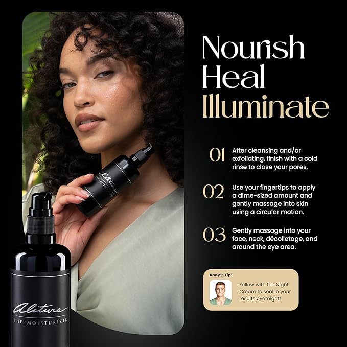 Alitura Naturals Face Moisturizer for Men & Women – 100ml Daily Hydrating Cream with Aloe Vera, Bee Propolis, Sea Buckthorn, & Honey – Anti-Aging, Soothing, Non-GMO, USA Made-Velvo Beauty