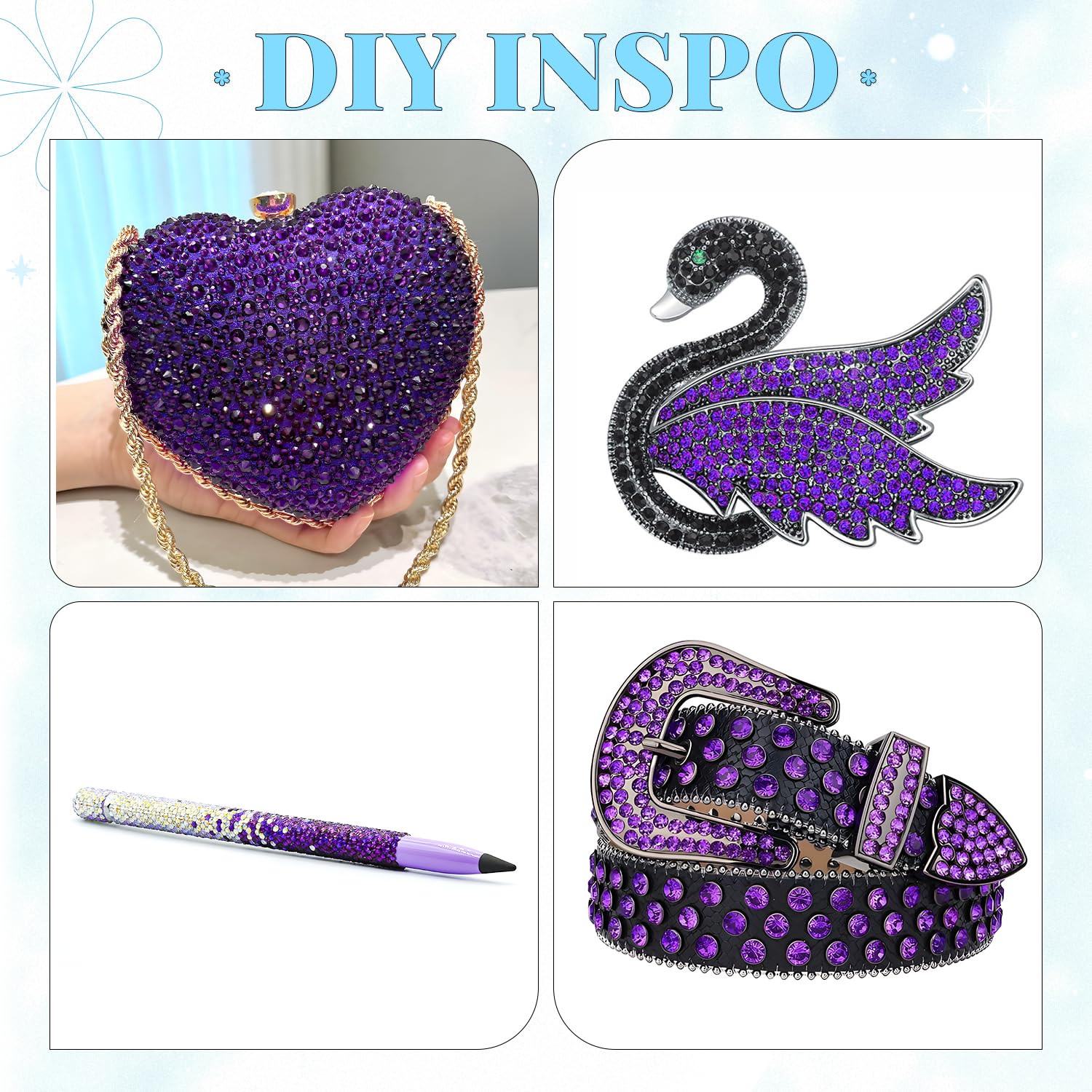 6000Pcs Resin Rhinestones for Bedazzling with 3Pcs B7000 Jewelry Glue, 1 Box Dark Purple Flatback Rhinestones for Crafting Crafts DIY, Crystals Gems for Clothing Shoes Tumblers Nail Art Makeup-Velvo Beauty