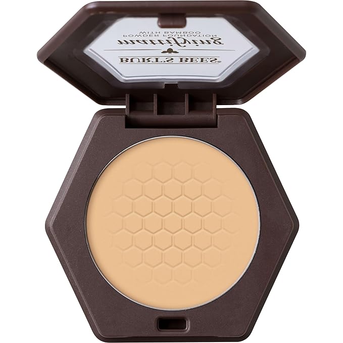 Burt’s Bees 100% Natural Mattifying Powder Foundation, Bare - 0.3 Ounce-Velvo Beauty