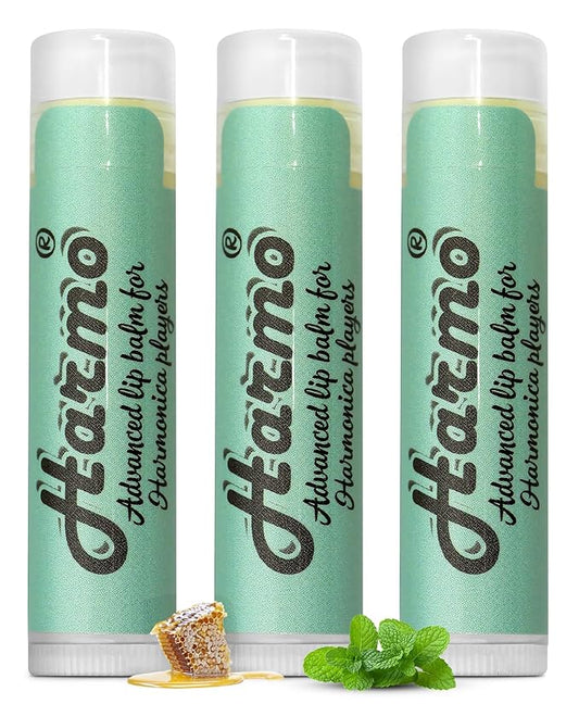 Harmo - Organic Lip Balm, Moisturizing Natural Lip Balm with Coconut Oil & Vitamin E, 3 Pack Mint Flavor - with Coconut Oil, Vitamin E- Made in USA-Velvo Beauty