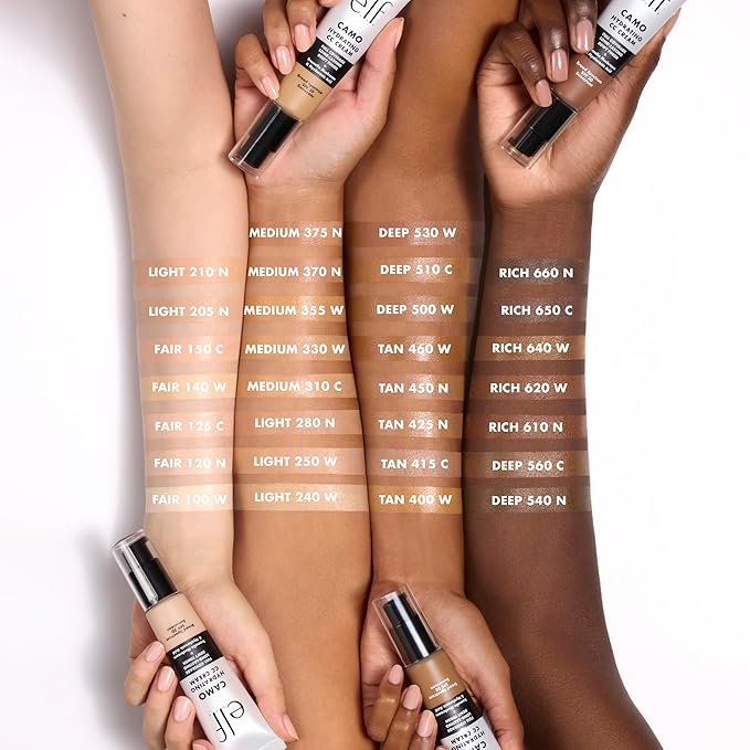 e.l.f. Hydrating Camo CC Cream, SPF 30, Color Correcting Full Coverage Foundation For A Dewy Finish, Vegan & Cruelty-Free, Tan 425 N-Velvo Beauty