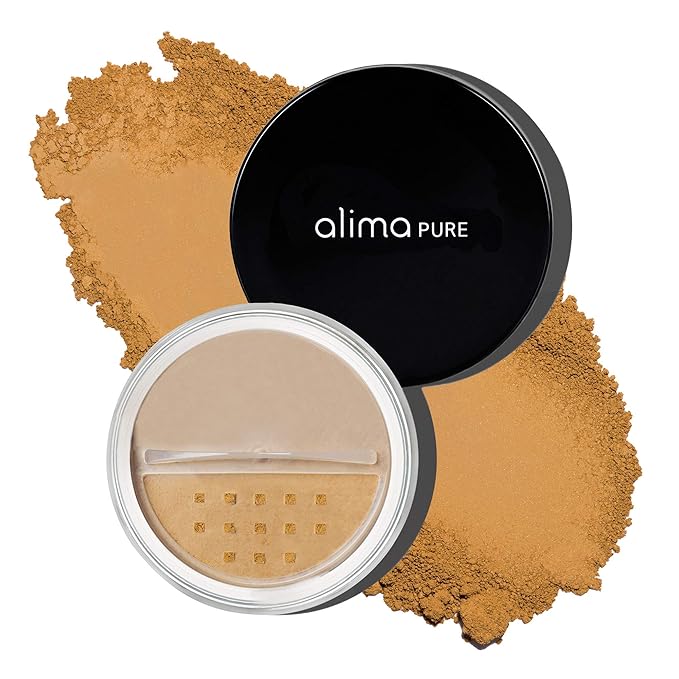 Alima Pure Matte Foundation Loose Mineral Powder Foundation Makeup, Loose Powder Makeup Oil Free Talc Free Powder, Natural Makeup Mineral Foundation Full Coverage Natural Foundation Powder .15 oz/4.5g-Velvo Beauty