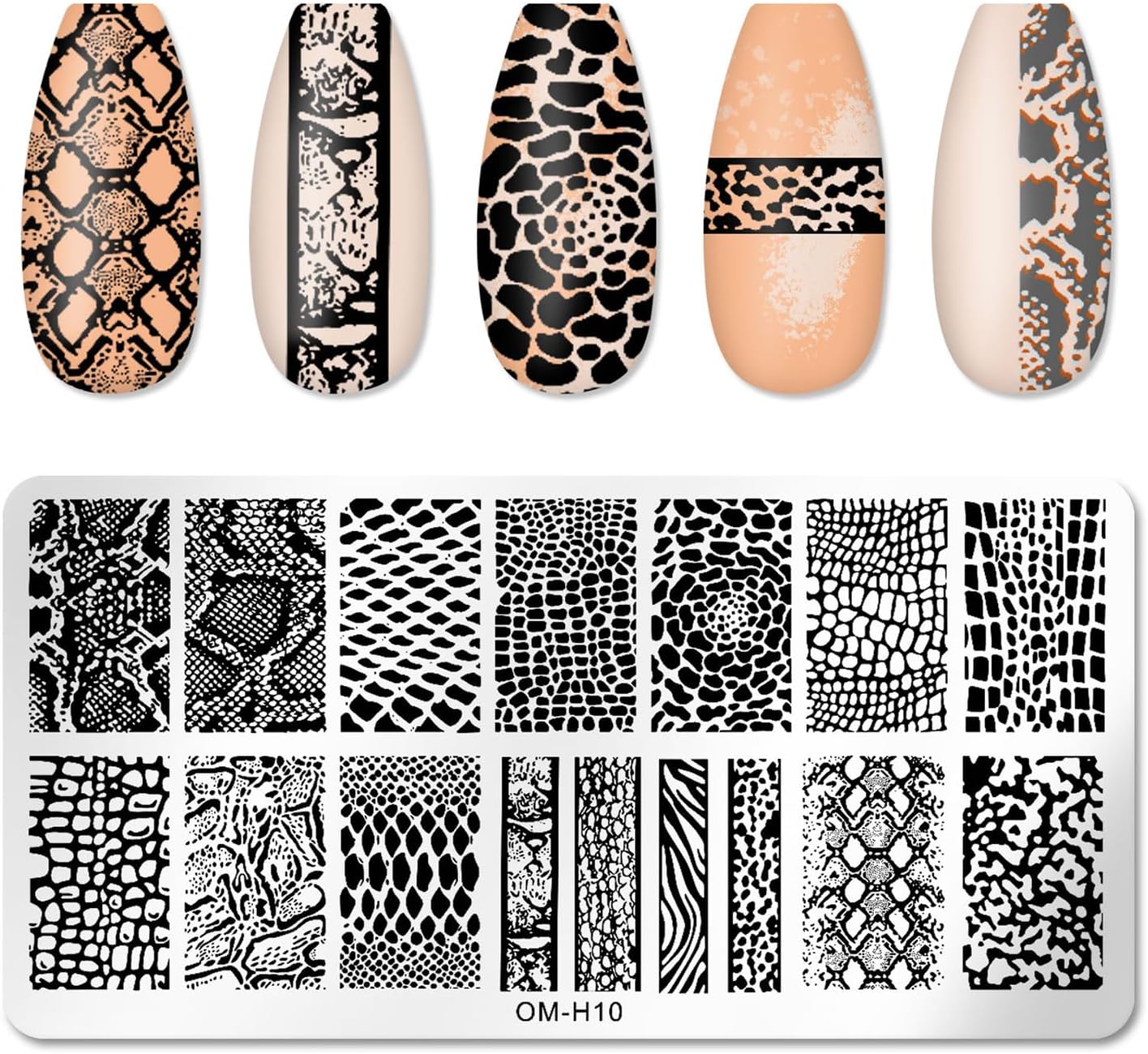 6pcs Nail Art Stamping Plates Set Manicuring Accessories Coconut Tree Leaves Flowers Birds Cactus Island Geometry Image Template for DIY Tips Decoration-Velvo Beauty