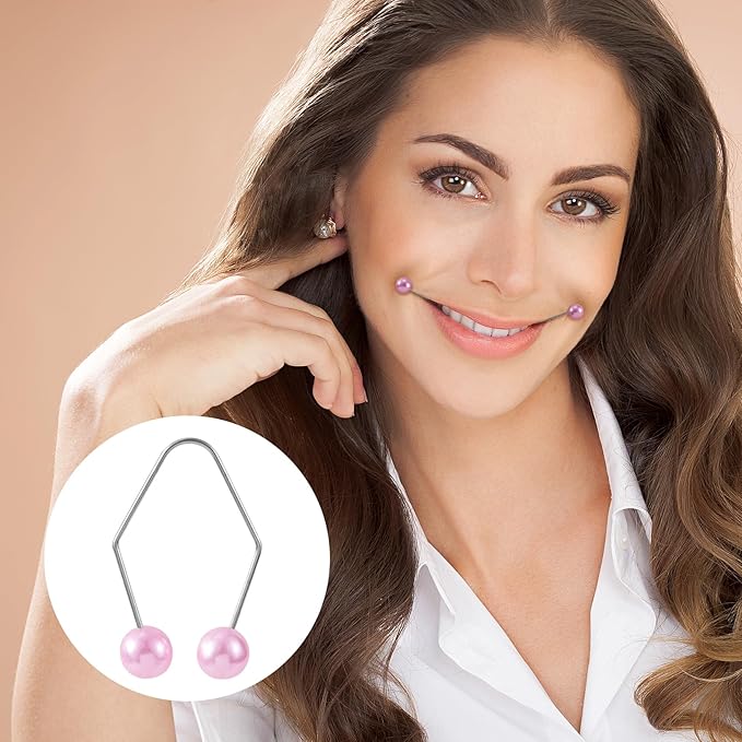 4pcs Pink White Natural Dimple Maker Beautiful Smile Facial Muscle Dimple for Cheeks-Velvo Beauty