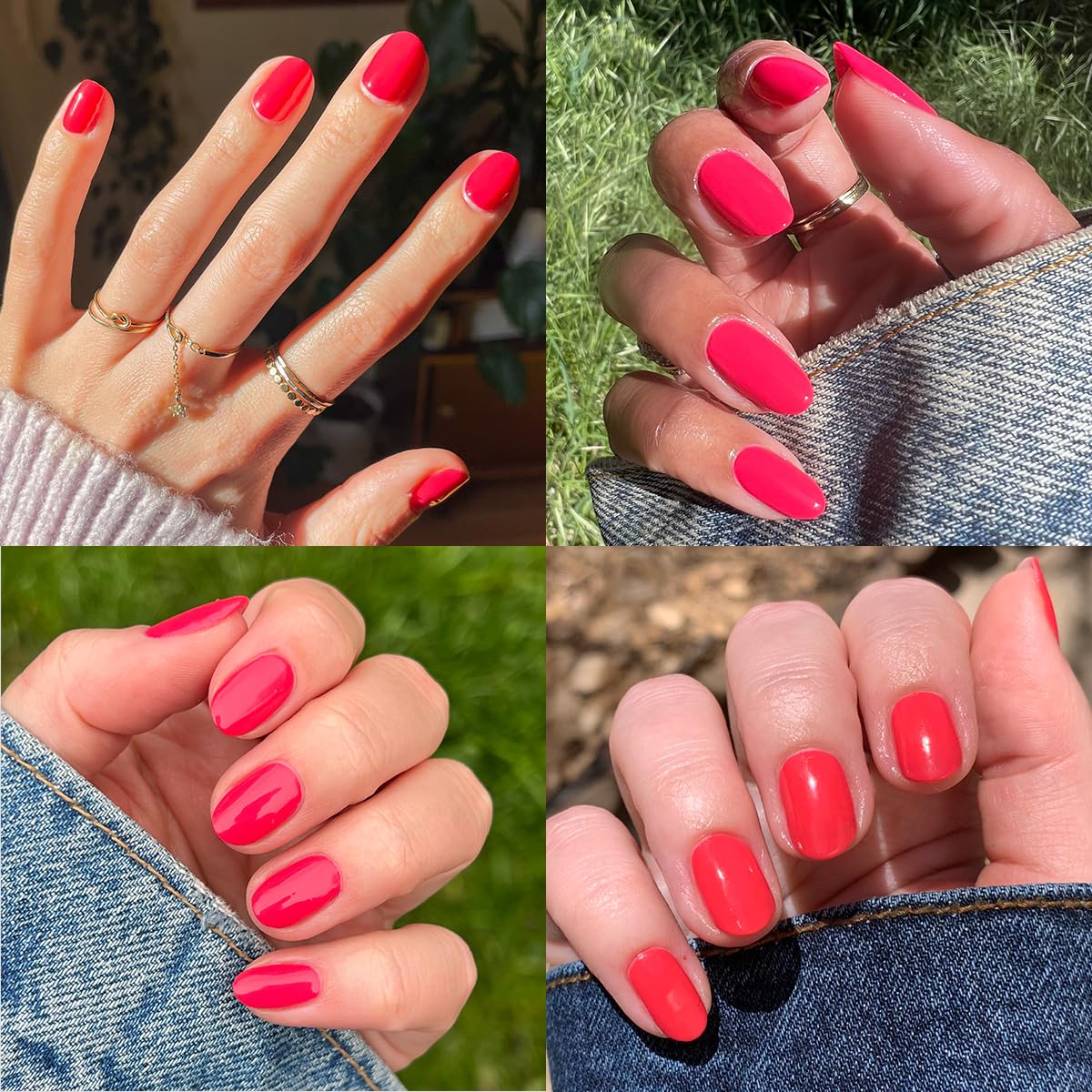 Olive & June Quick Dry Nail Polish | Instant Fast-Drying Smudgeproof Color | 15-free Vegan Cruelty-Free Formula | Lasts up to 5 Days | Salon-Quality Manicure Pedicure at Home |Pomodoro Tomato Red-Pink-Velvo Beauty
