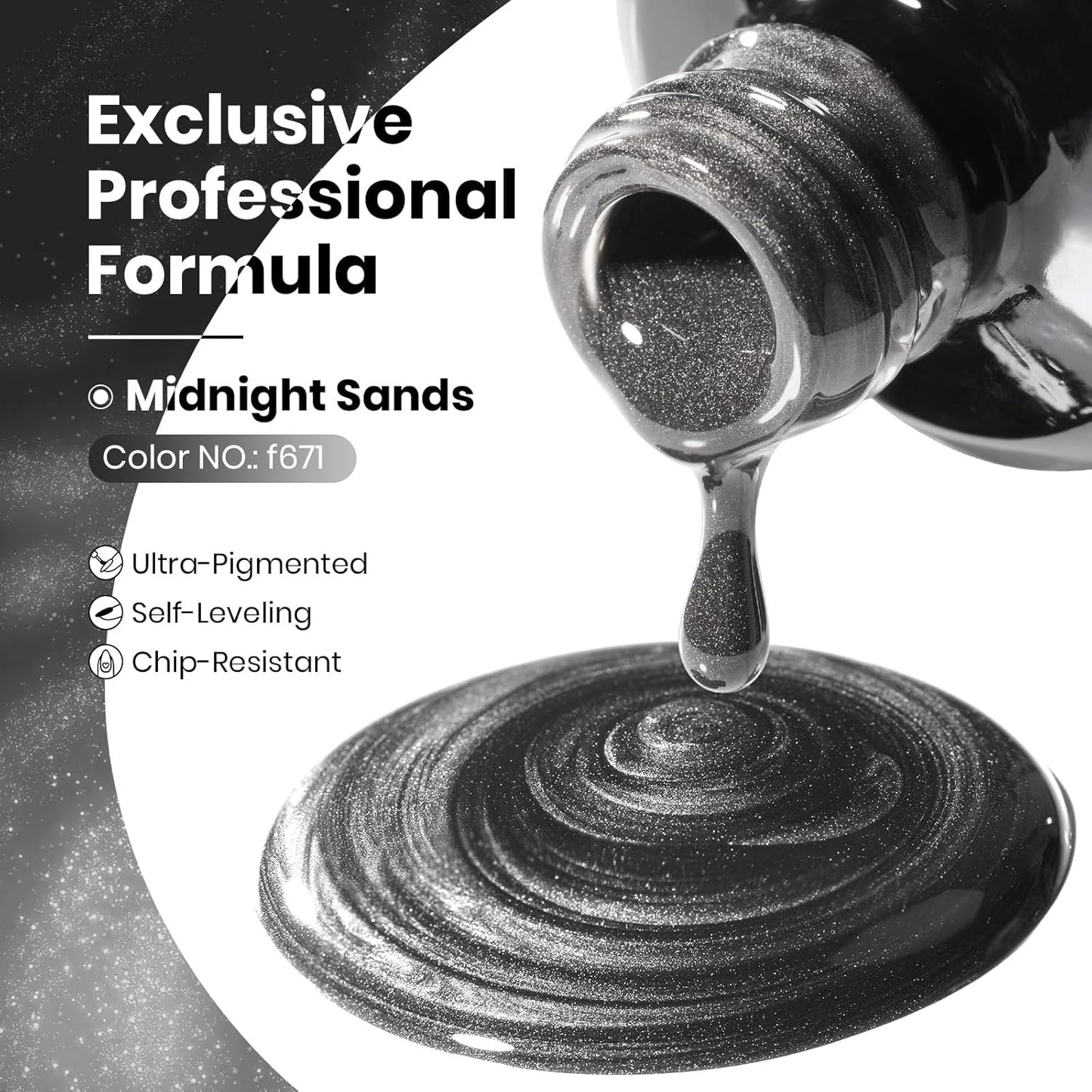 Beetles Black Cat Eye Gel Polish, 15ML Black Glass Cat Eye Glitter Gel Polish with Magnet Shimmer Translucent Sheer Color Soak Off UV Midnight Sands Series French Nail Art Dsign Gift for Women-Velvo Beauty