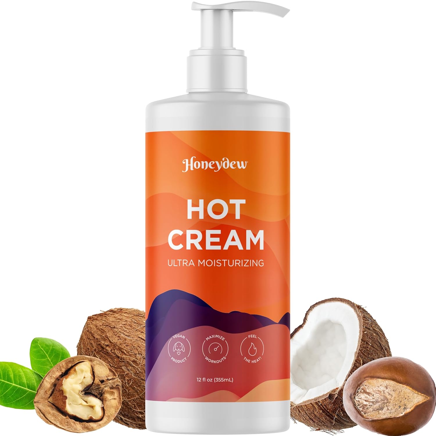 Hot Cream Sweat Enhancer - Premium Body Sculpting Sweat Cream with Invigorating Botanical Extracts - Extra Strength Cellulite Cream for Thighs Belly and Bum with Firming Body Oils (12 Fl Oz)-Velvo Beauty