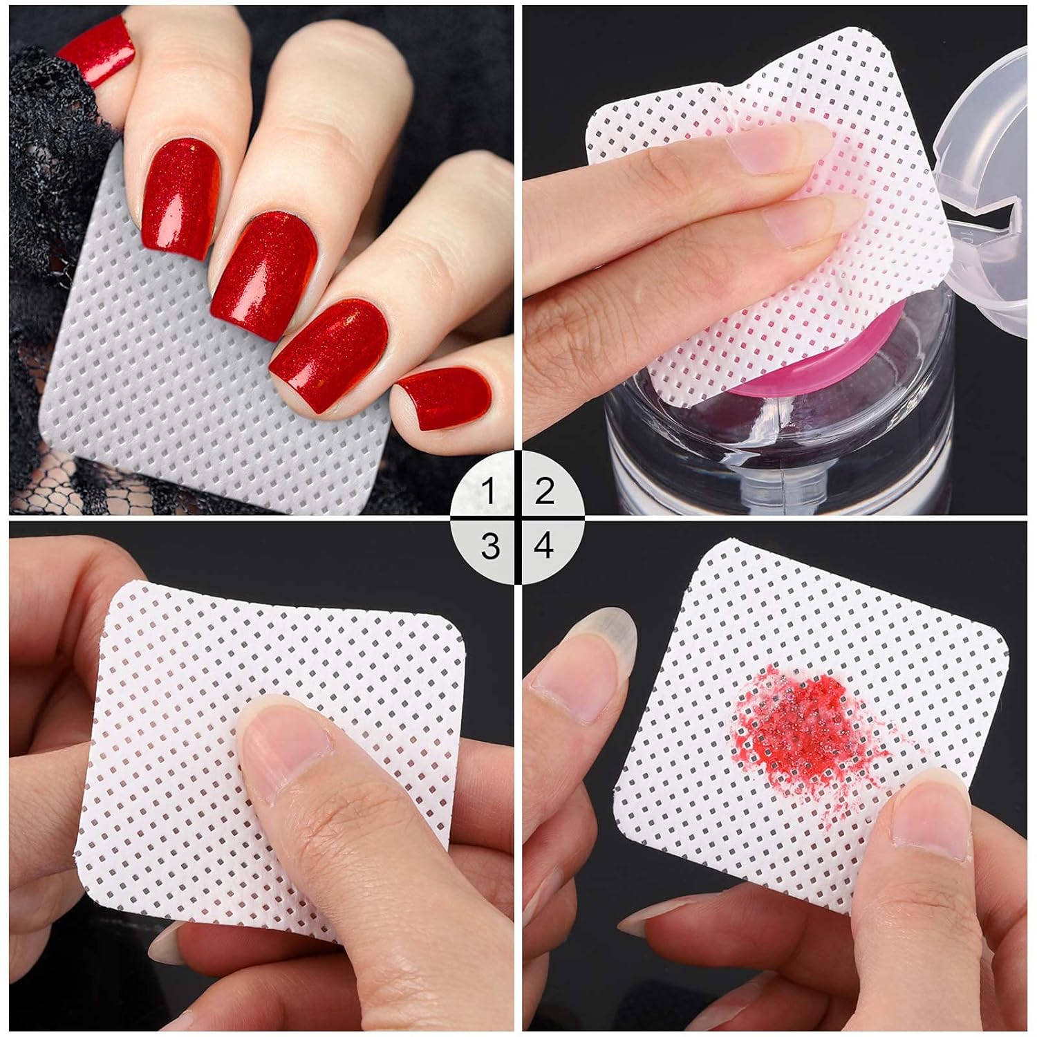 1000Pcs Nail Wipes Lint Free Gel Nail Polish Removers Cotton Pads Eyelash Extension Glue Cleaning Wipes-Velvo Beauty