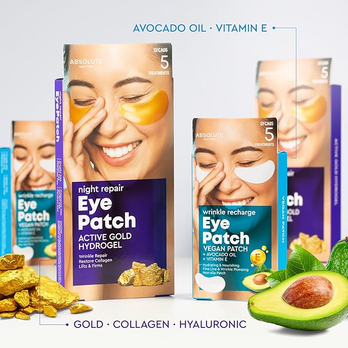 Absolute New York Wrinkle Free Avocado Eye Patch-Velvo Beauty