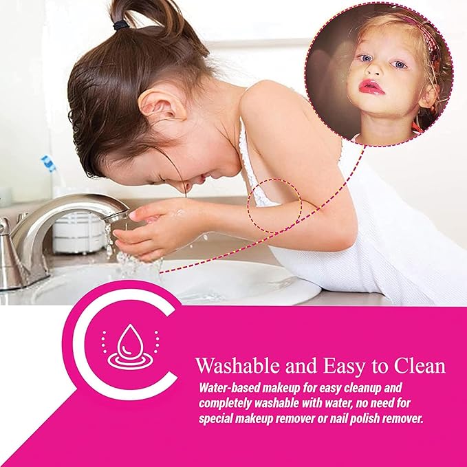 LOL Surprise Cosmetic Compact Set Includes Mirror, 14 Lip glosses, 8 Eye Shadow, 4 Blushes & 4 Brushes Safe & Non-Toxic Colorful Portable Foldable Makeup Beauty Kit for Girls, Townley Girl-Velvo Beauty