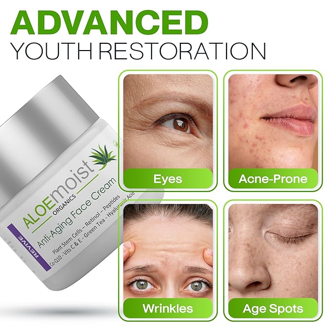 Advanced Retinol Cream for Face | Revive Anti Aging Face Cream for Women & Men - Topical Retinoid Wrinkle Repair Day or Night Moisturizer – Organic Retinol Facial Moisturizer for Aging Skin Care-Velvo Beauty