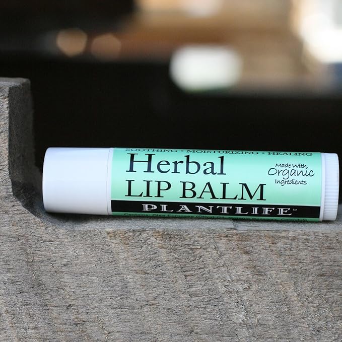 Plantlife Herbal Lip Balm - Organic Lip Balm Made with Beeswax, Calendula & Chamomile - Soothing Lip Balm for Chapped Lips - Helps Moisturize Lips & Works on Minor Cuts & Scrapes - Made in California-Velvo Beauty