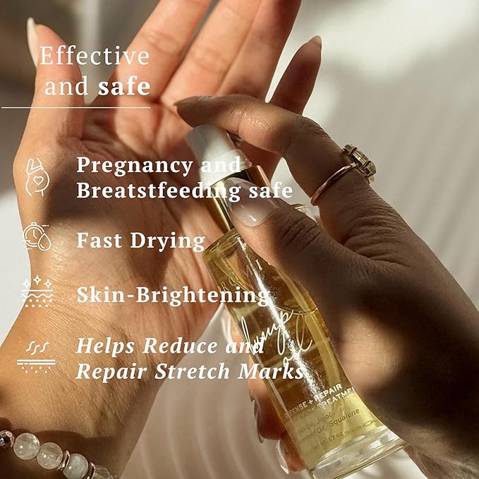 Promise Stretch Mark Prevention Bump Oil, Defense + Repair, Clean Pregnancy Skincare, Non-Toxic, Pregnancy Belly Oil, Vegan, Fast Drying-Velvo Beauty